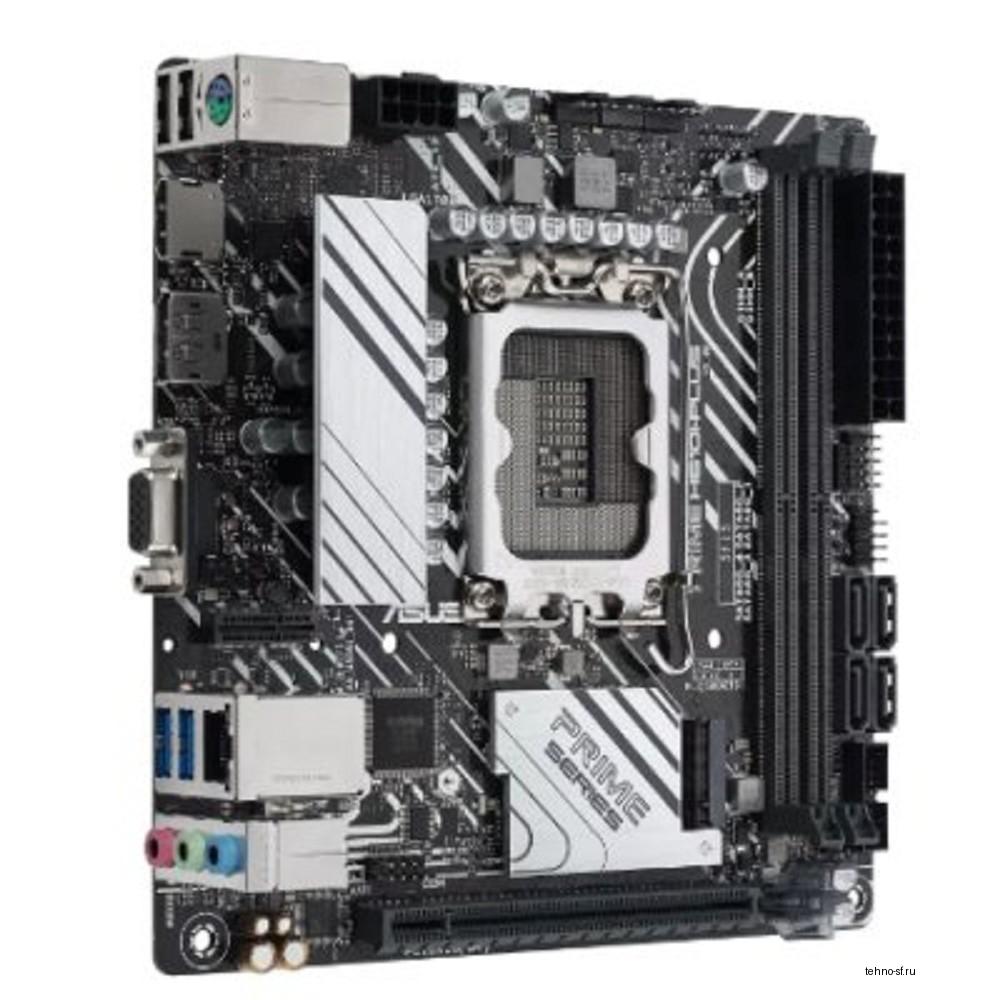 ASUS PRIME H610I-PLUS-CSM (Socket 1700, mini ITX, 2xDDR5(96GB), VGA/HDM/DP, 1xPCIe 4.0x16, 1xLAN, 4xSATA 6Gb/s, 1xM.2, 1xM.2 E key, 2xUSB 3.2, 2xUSB 2.0, 1xPS/2)