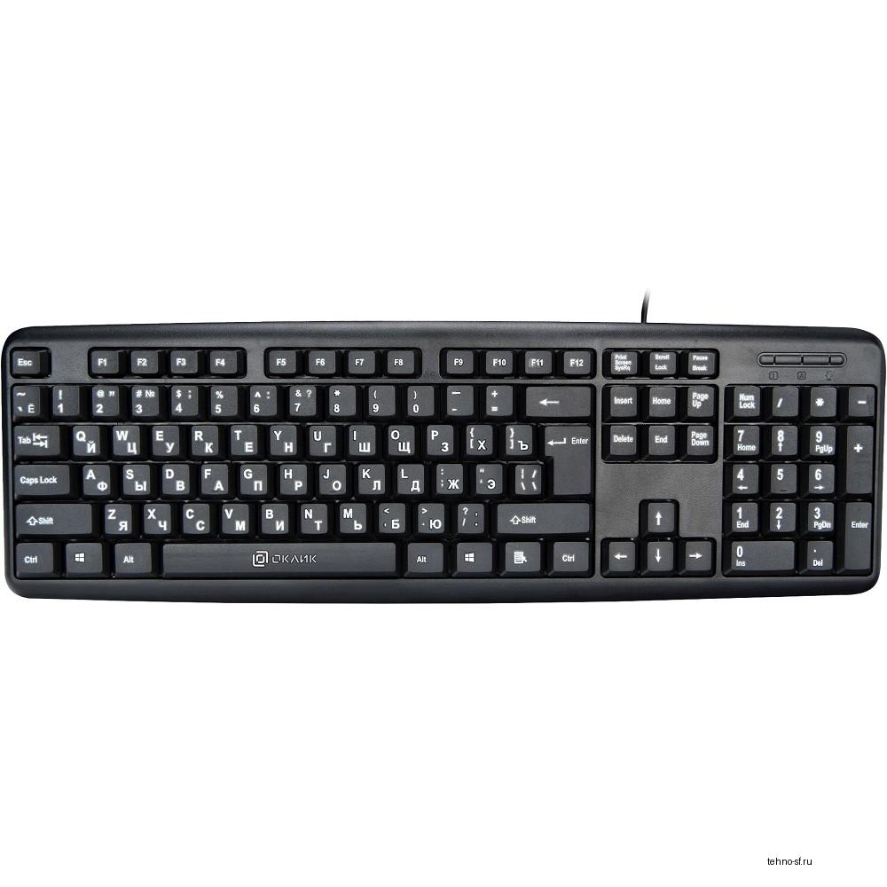 Клавиатура Oklick 180V2 черный  {Клавиатура, USB} [1185956]