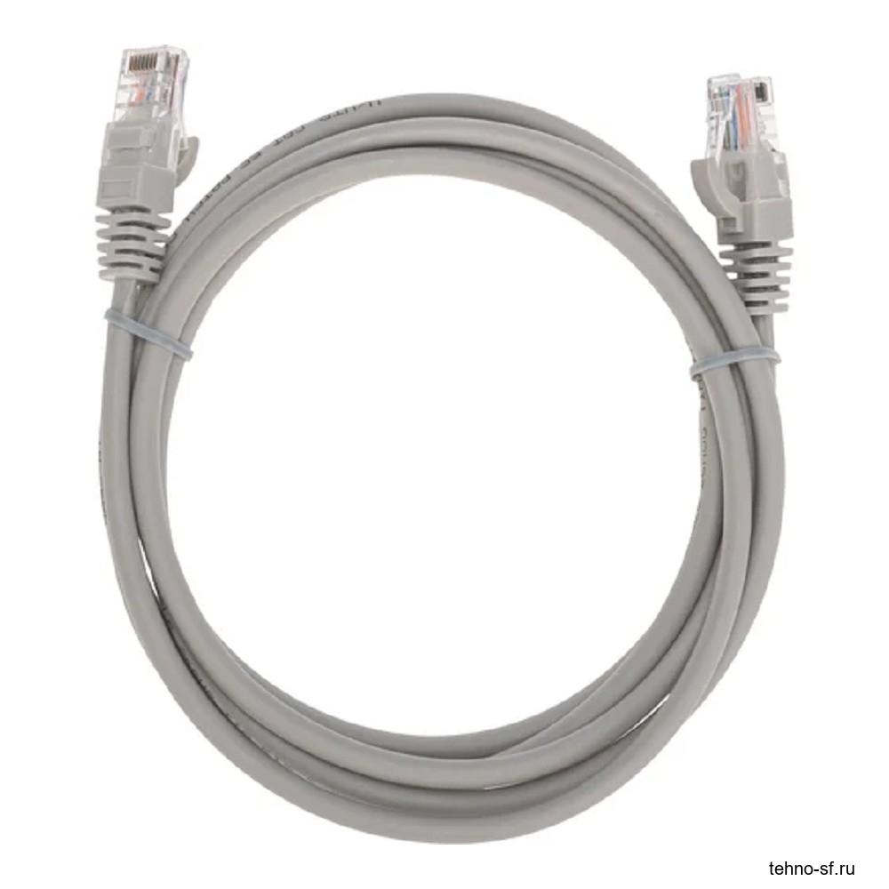 Rexant (02-0100-2) Патч-корд U/UTP, CAT 5e, RJ45-RJ45, 26AWG, LSZH, серый, 2м