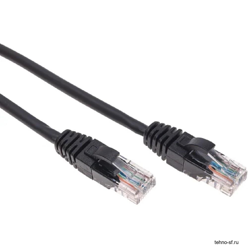 Rexant (02-0102-3) Патч-корд U/UTP, CAT 5e, RJ45-RJ45, 26AWG, LSZH, черный, 3м