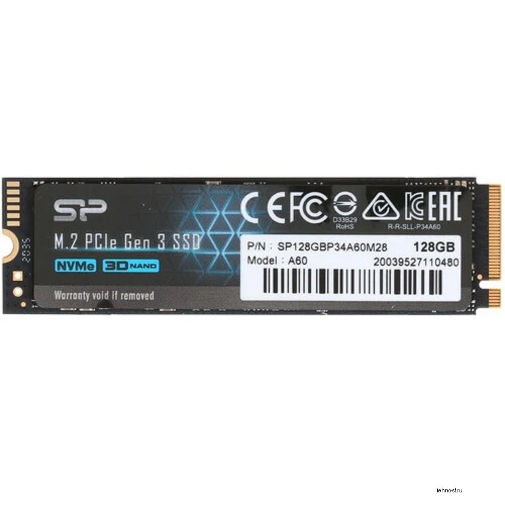 Silicon Power SSD 128Gb M.2 A60 SP128GBP34A60M28
