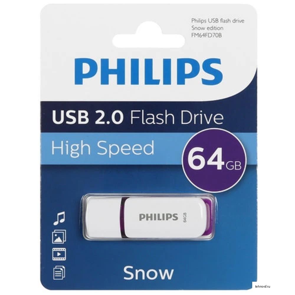 PHILIPS USB Drive 64GB PHILIPS SNOW2.0 64GB, USB 2.0