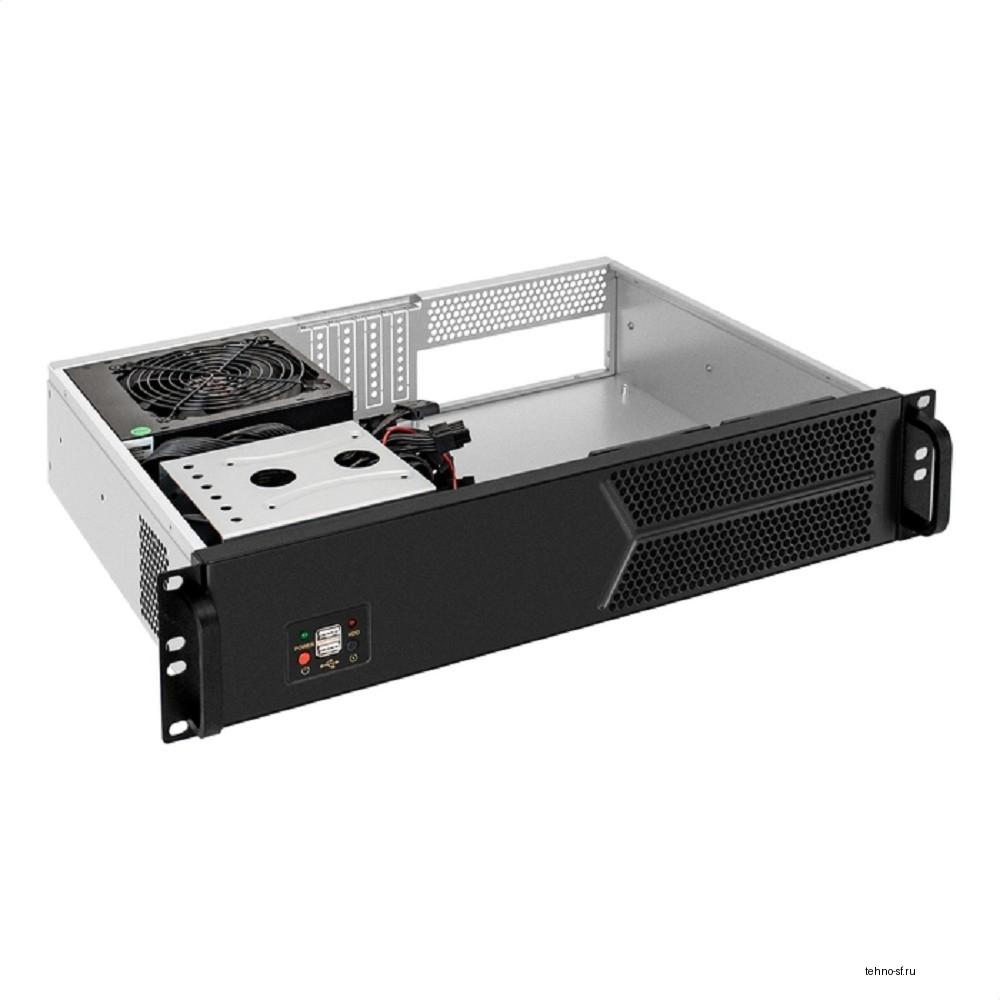 Exegate EX298436RUS Серверный корпус ExeGate Pro 2U330-03 <RM 19", высота 2U, глубина 330, БП 700PPH-SE, 2*USB>