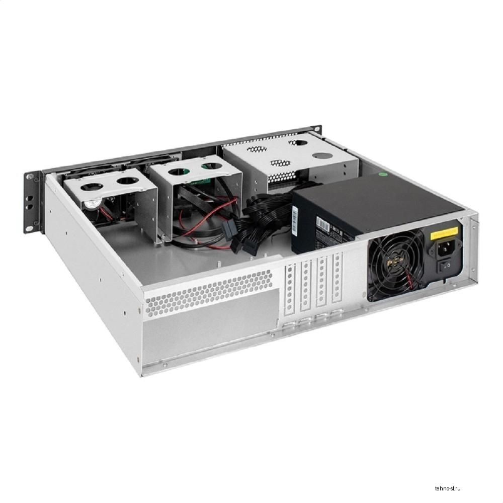 Exegate EX298539RUS Серверный корпус ExeGate Pro 2U400-04 <RM 19", высота 2U, глубина 400, БП 700RADS, 2*USB>