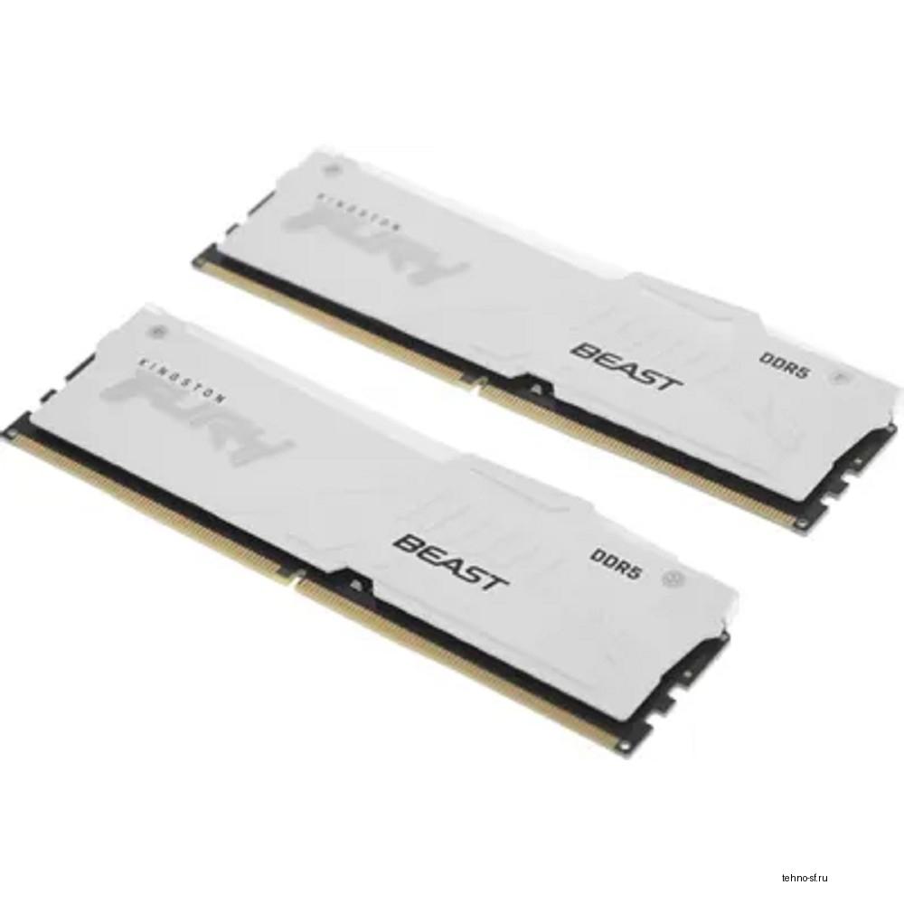 Kingston DDR5 DIMM 32GB 5600MT/s CL36 (Kit of 2) FURY Beast White RGB EXPO