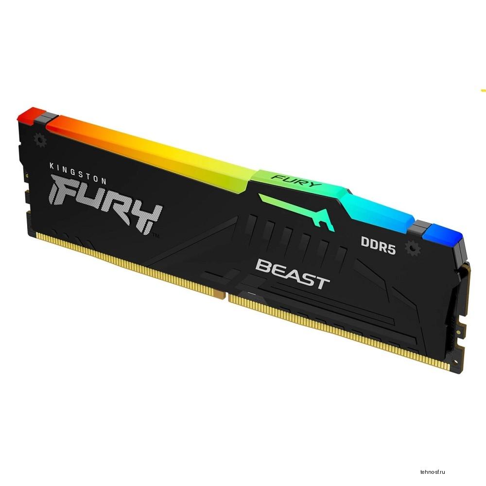 Kingston DDR5 DIMM 16GB 6000MT/s CL30 FURY Beast RGB EXPO KF560C30BBEA-16