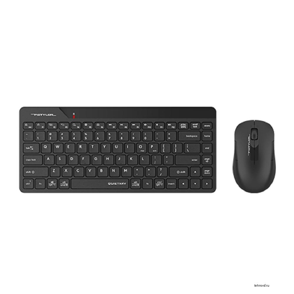 Комплект клавиатура+мышь беспров. A4TECH Fstyler  FG2200 Air2 black (USB, slim) (FG2200 AIR2 BLACK)