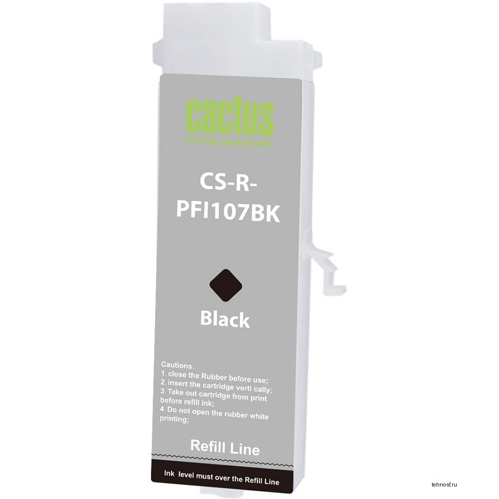 Картридж перезаправляемый струйный Cactus CS-R-PFI107BK черный для Canon imageProGRAF iPF670/680/685/770/780/785 без чипа