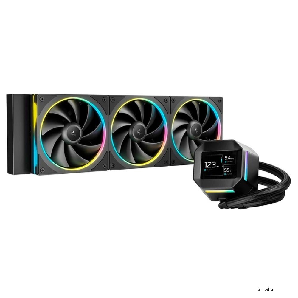 СЖО Deepcool  LM360 ARGB Soc-AM5/AM4/1200/1700/1851 черный 4-pin 19-36dB Al LCD 250W 1729gr Ret (R-LM360-BKDMMC-1)