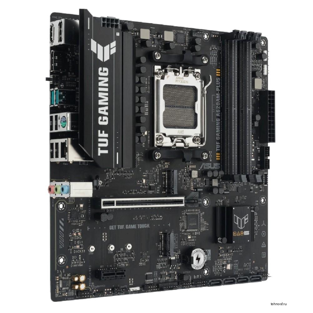 ASUS TUF GAMING A620AM-PLUS (SocketAM5, mATX, 4xDDR5(256GB), 2xDP/HDMI, 2xPCIe 4.0x16/1xPCIe 3.0, 1xLAN (2.5GbE), 4xSATA 6Gb/s, 2xM.2, 2xUSB 3.2, 4xUSB 2.0, 1xPS/2)
