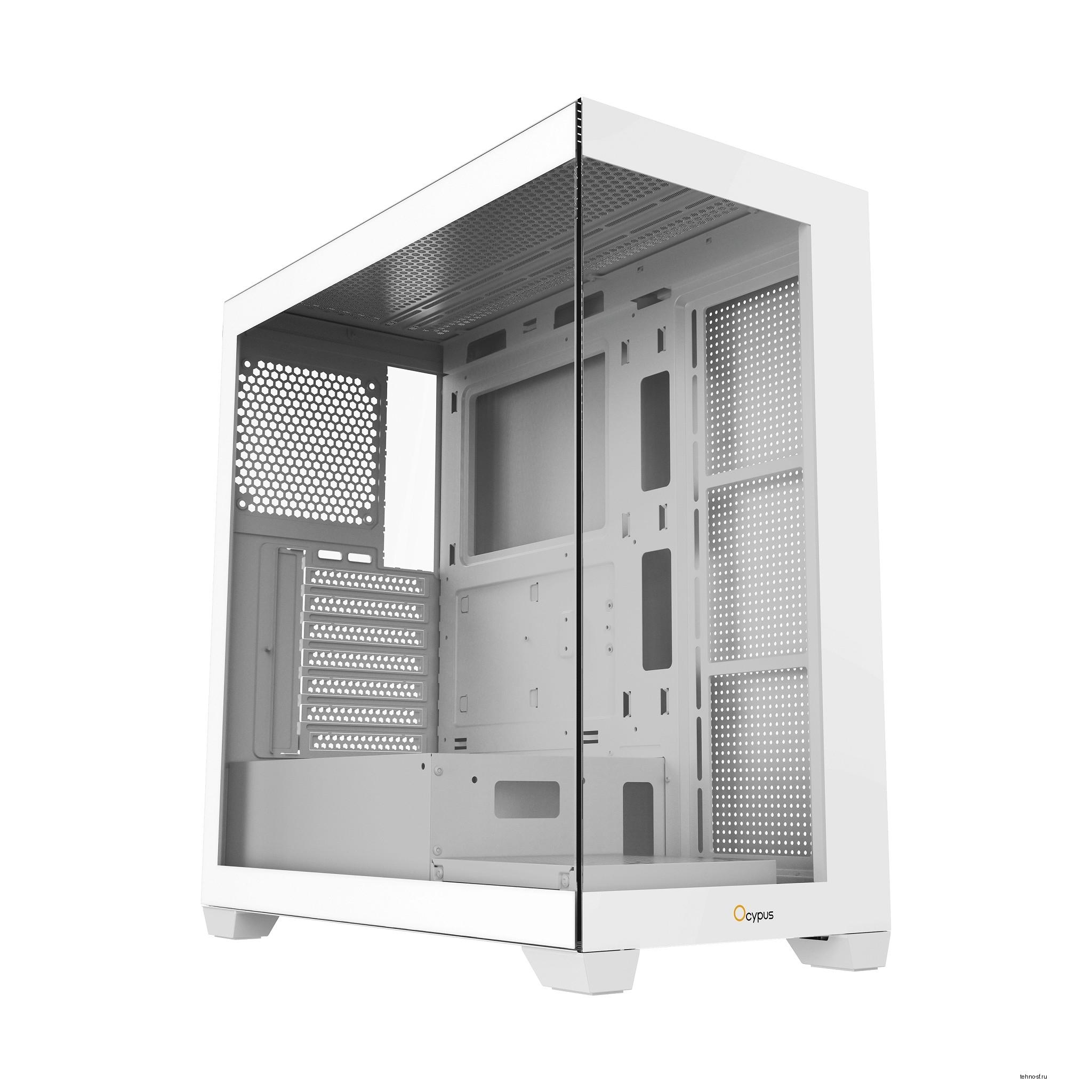 Case Ocypus Gamma C72 WH  ATX / win / white / no PSU / Tempered Glass