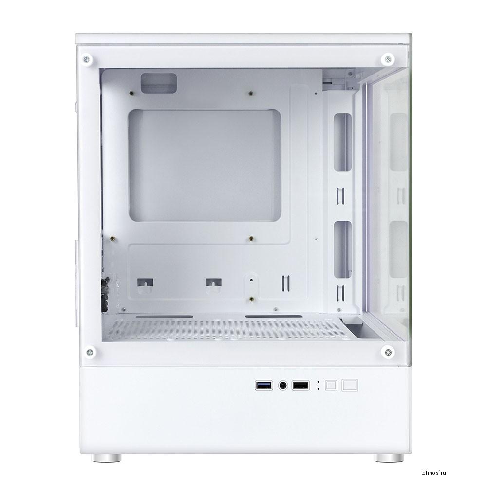 Корпус Ginzzu RX450D mATX жк. дисплей (Белый)