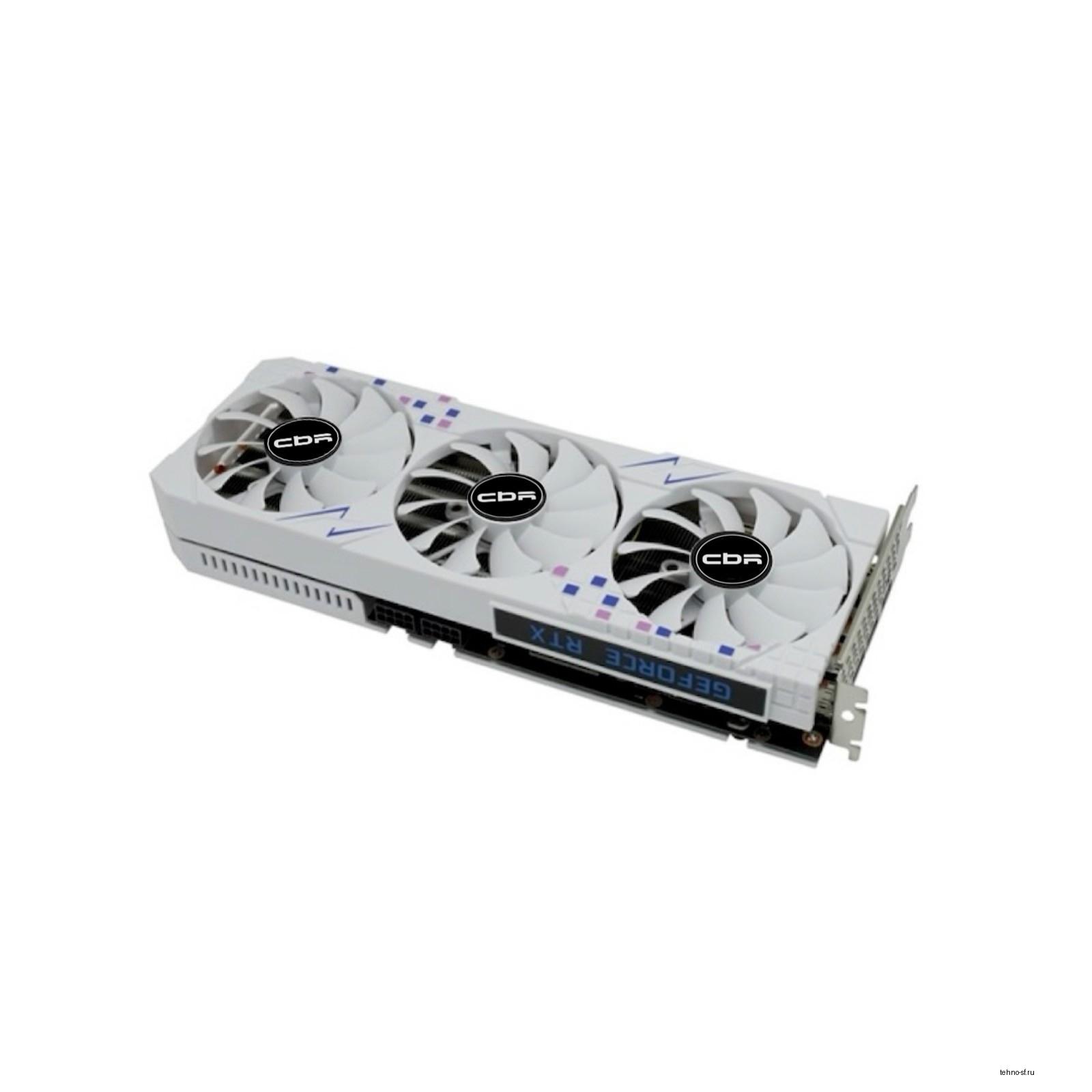 Видеокарта CBR RTX 3070Ti 8GB, GDDR6, 256BIT, 1575-1770Mhz, 290W  (HDMI/3xDP)[VGA-STX3070TI-8G-RTL]