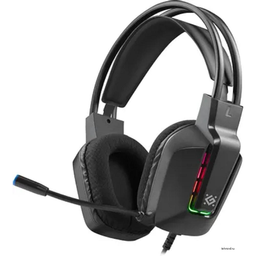 Defender Игровая гарнитура Gothic черный, RGB, провод 1.8 м [62340]