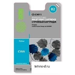 Cactus C4911 Картридж (CS-C4911) № 82 (голубой) для принтеров Design Jet 500/800C