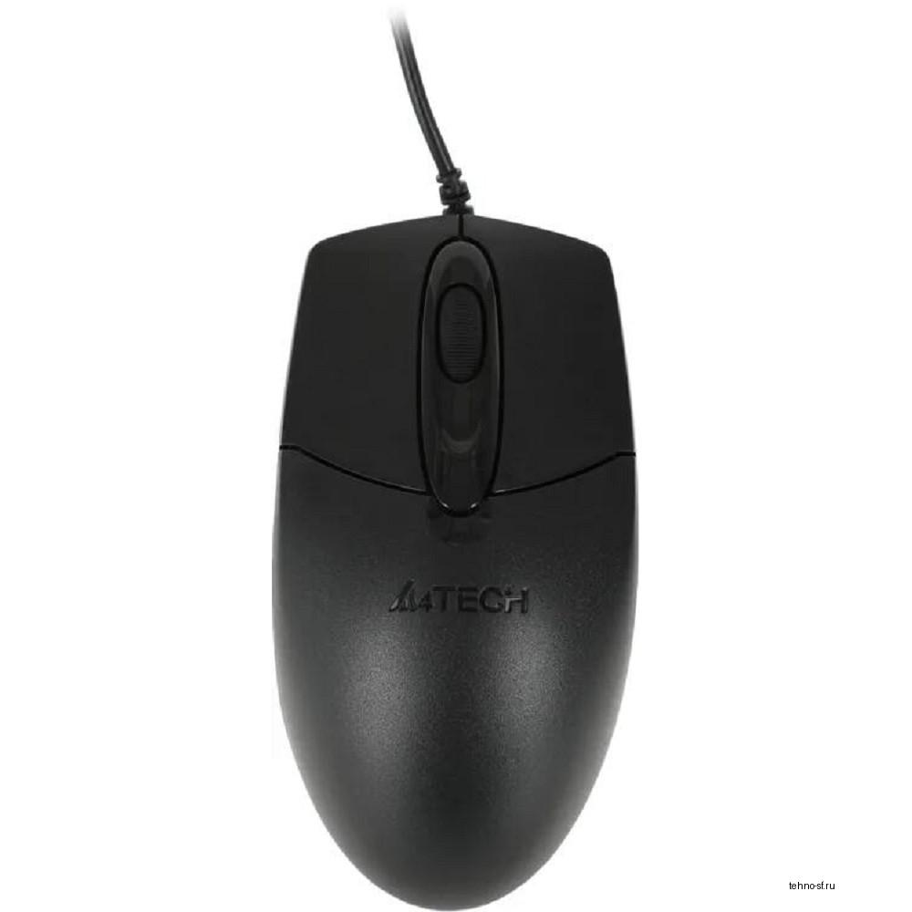 A-4Tech Мышь OP-720 (черный) USB, пров. опт. мышь, 2кн, 1кл-кн [513289]