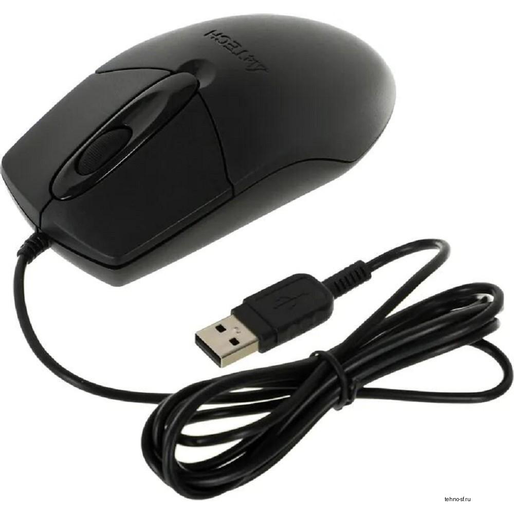 A-4Tech Мышь OP-720 (черный) USB, пров. опт. мышь, 2кн, 1кл-кн [513289]