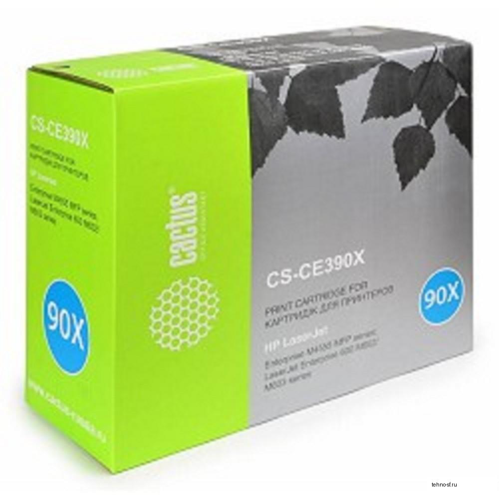 CACTUS CE390X Картридж (CS-CE390XS) для  LaserJet M4555MFP, черный , 24 000 стр