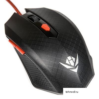 Мышь Dialog MOG-08U Nakatomi Gaming - 6 кнопок + ролик, USB ,черная