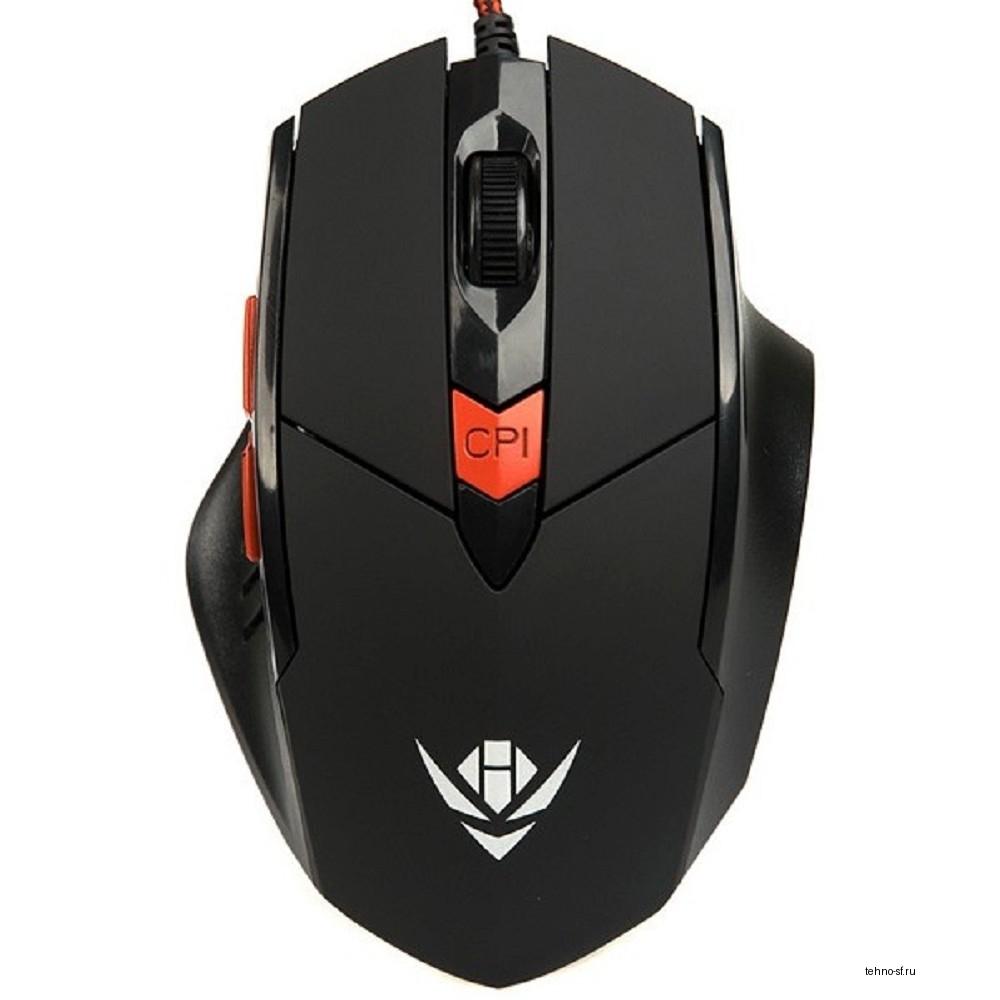 Мышь Dialog MOG-11U Nakatomi Gaming - 6 кнопок + ролик, USB ,черная