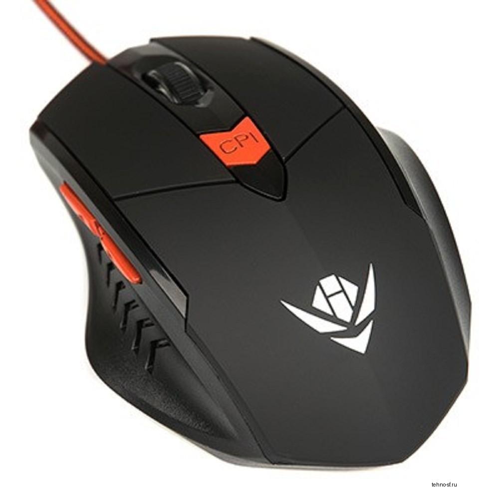 Мышь Dialog MOG-11U Nakatomi Gaming - 6 кнопок + ролик, USB ,черная