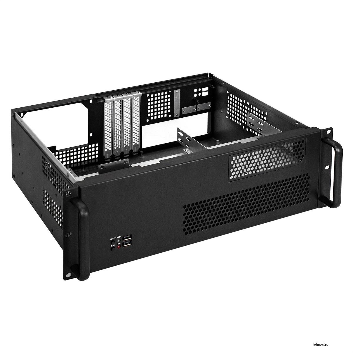 Exegate EX279706RUS Серверный корпус Exegate Pro 3U330-02 <RM 19",  высота 3U, глубина 330, без БП, USB>