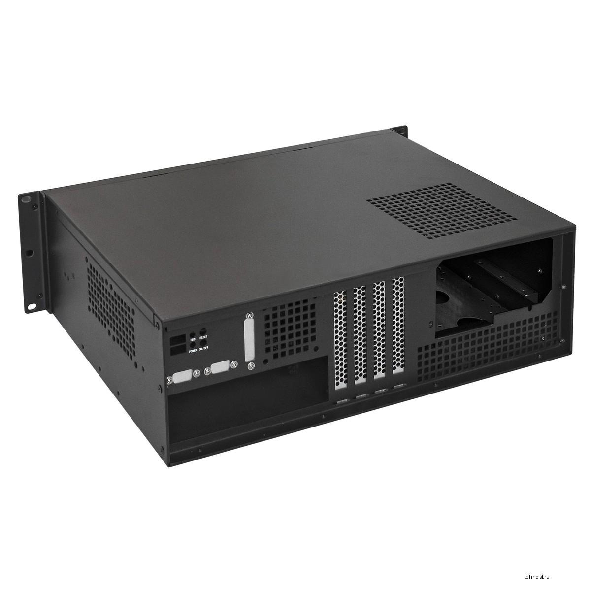 Exegate EX279706RUS Серверный корпус Exegate Pro 3U330-02 <RM 19",  высота 3U, глубина 330, без БП, USB>