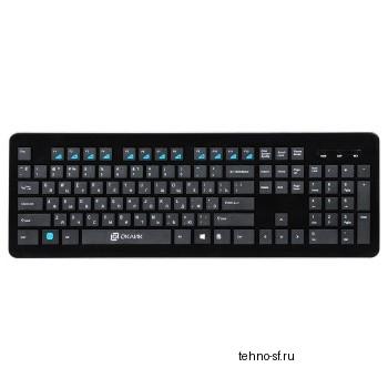 Клавиатура Oklick 870S черный USB беспроводная slim Multimedia [368218]