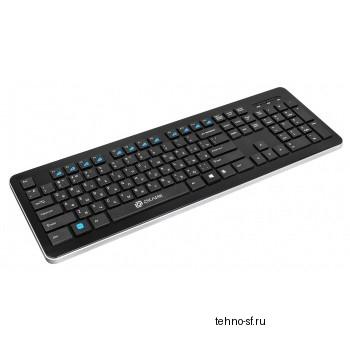 Клавиатура Oklick 870S черный USB беспроводная slim Multimedia [368218]