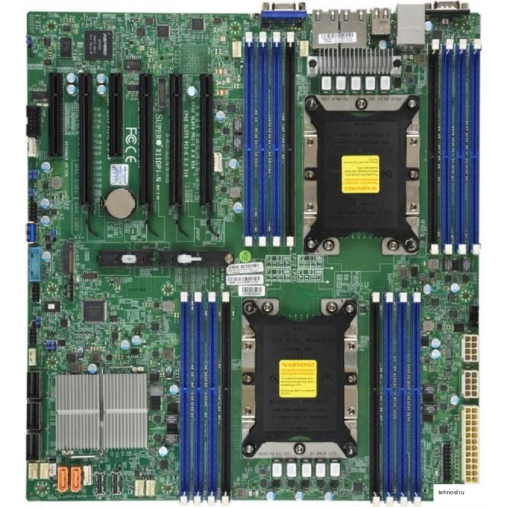 Supermicro MBD-X11DPI-N-B Серверная материнская плата X11DPi N Motherboard Dual Socket P (LGA 3647) supported, CPU TDP support 205W, 2 UPI up to 10.4 GT/s OEM