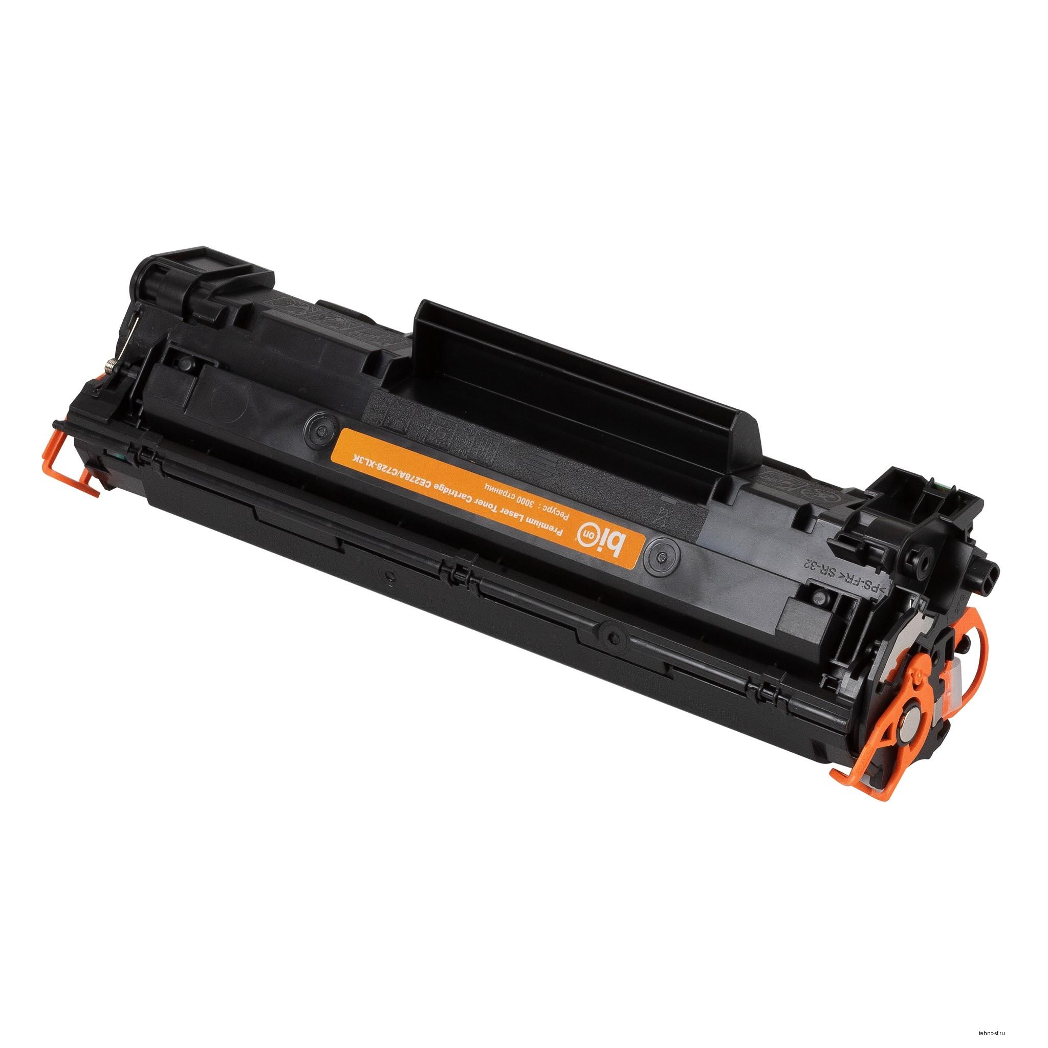 Bion CE278A/C728-XL3K Картридж повышенной ёмкости для HP {LaserJet Pro M1536/P1566/P1606; Canon i-SENSYS MF4430/MF4450/MF4570/MF4580/MF4410/FAX-L150/FAX-L170/MF4550} (3000  стр.), Черный, с чипом