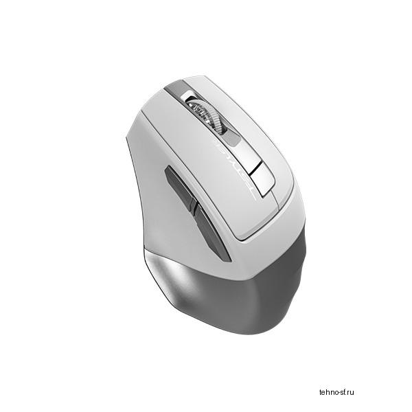 Мышь A4 Fstyler FB35 белый/серый оптическая (2000dpi) беспроводная BT/Radio USB (6but) {1379900}