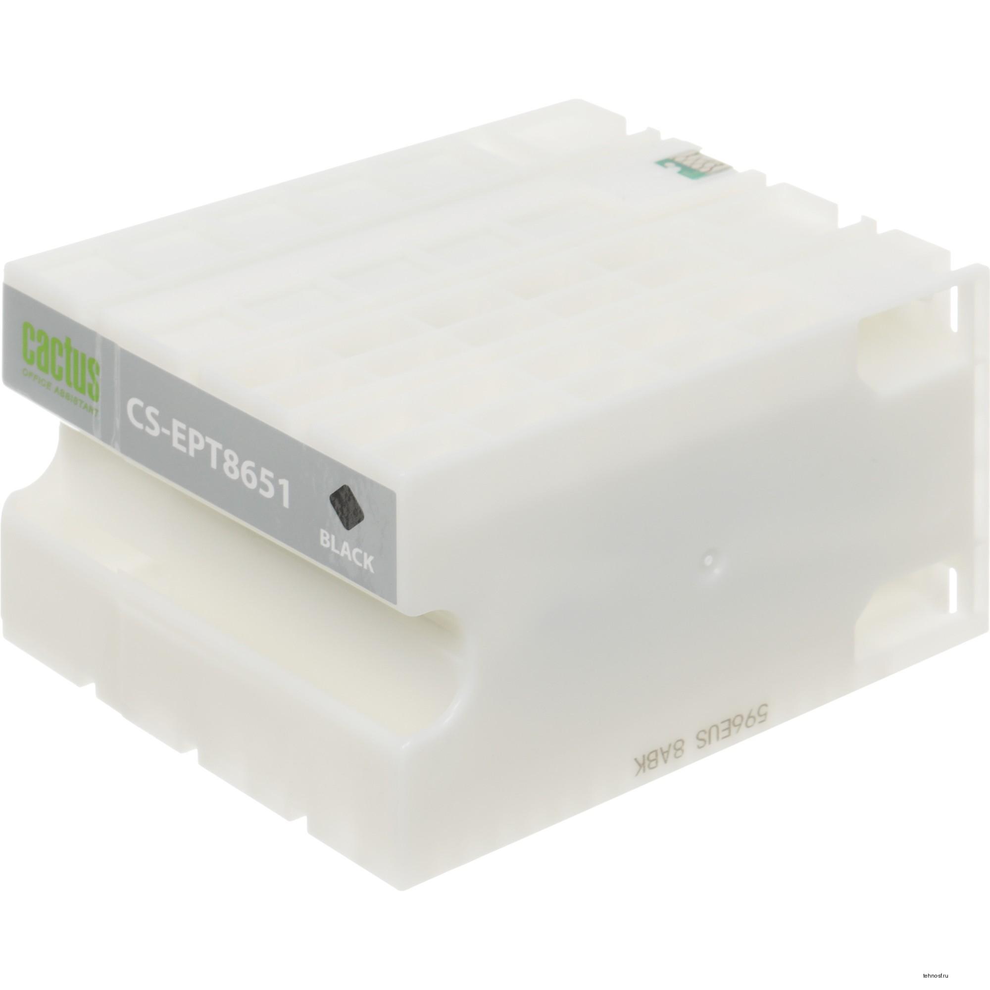 Картридж струйный Cactus CS-EPT8651 черный (8000стр.) для Epson WF5190/5690