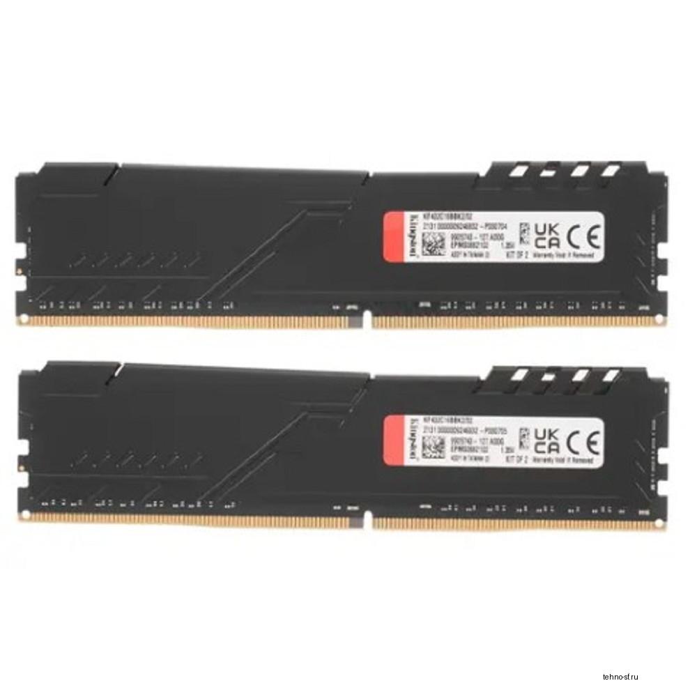 Kingston DDR4 DIMM 32GB Kit 2x16Gb KF432C16BBK2/32 PC4-25600, 3200MHz, CL16