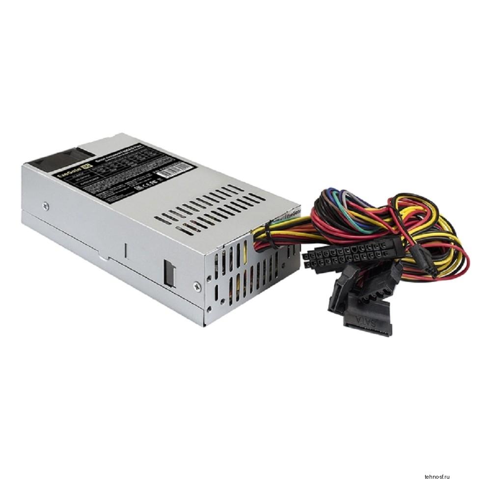 Exegate EX292233RUS Блок питания 400W ExeGate F400AS (Flex ATX, for ITX case, APFC, КПД 80% (80 PLUS), 4cm fan, 24pin, 4pin, 3xSATA, 2xIDE)