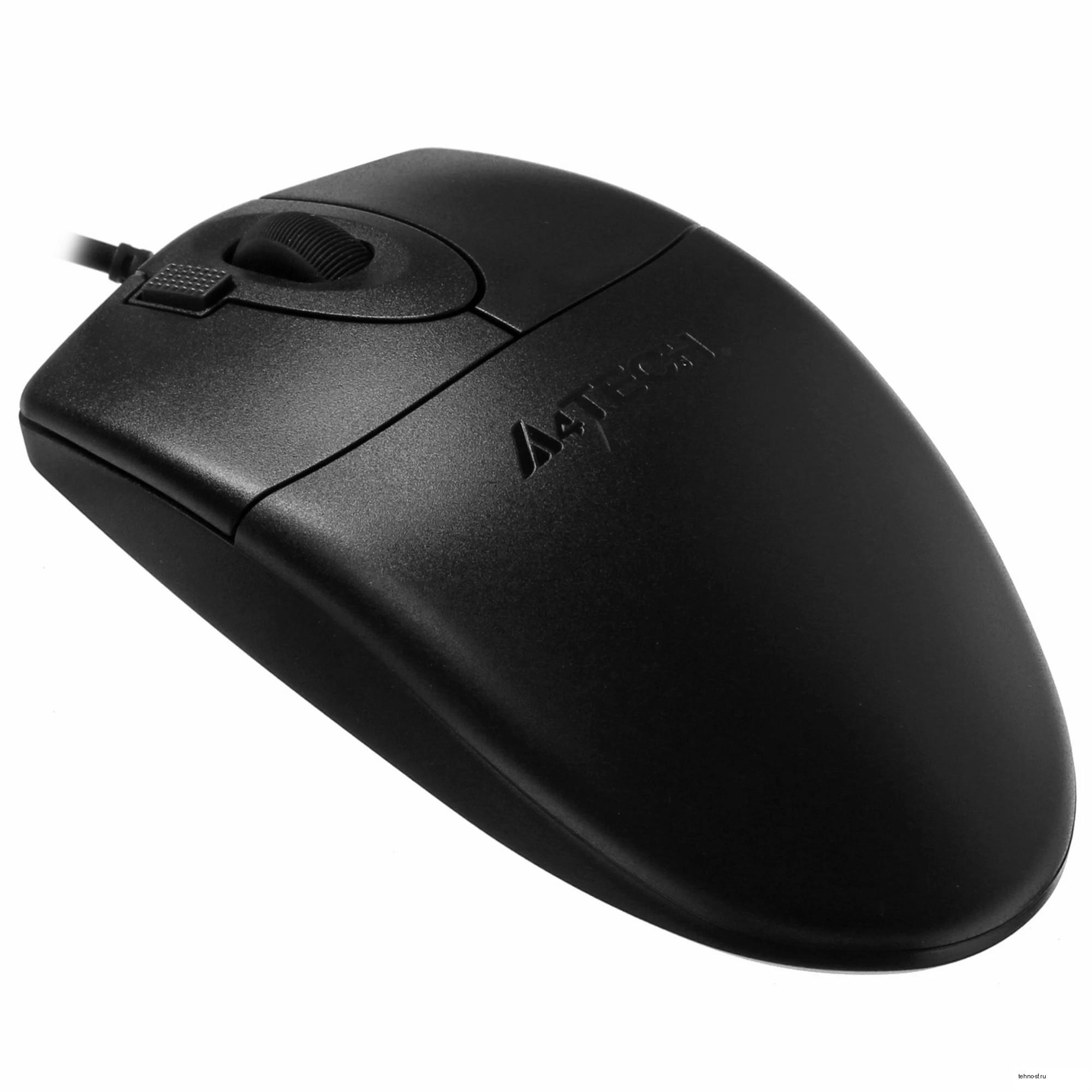 A-4Tech Мышь OP-620D черный оптическая (1000dpi) USB (4but) [85694]