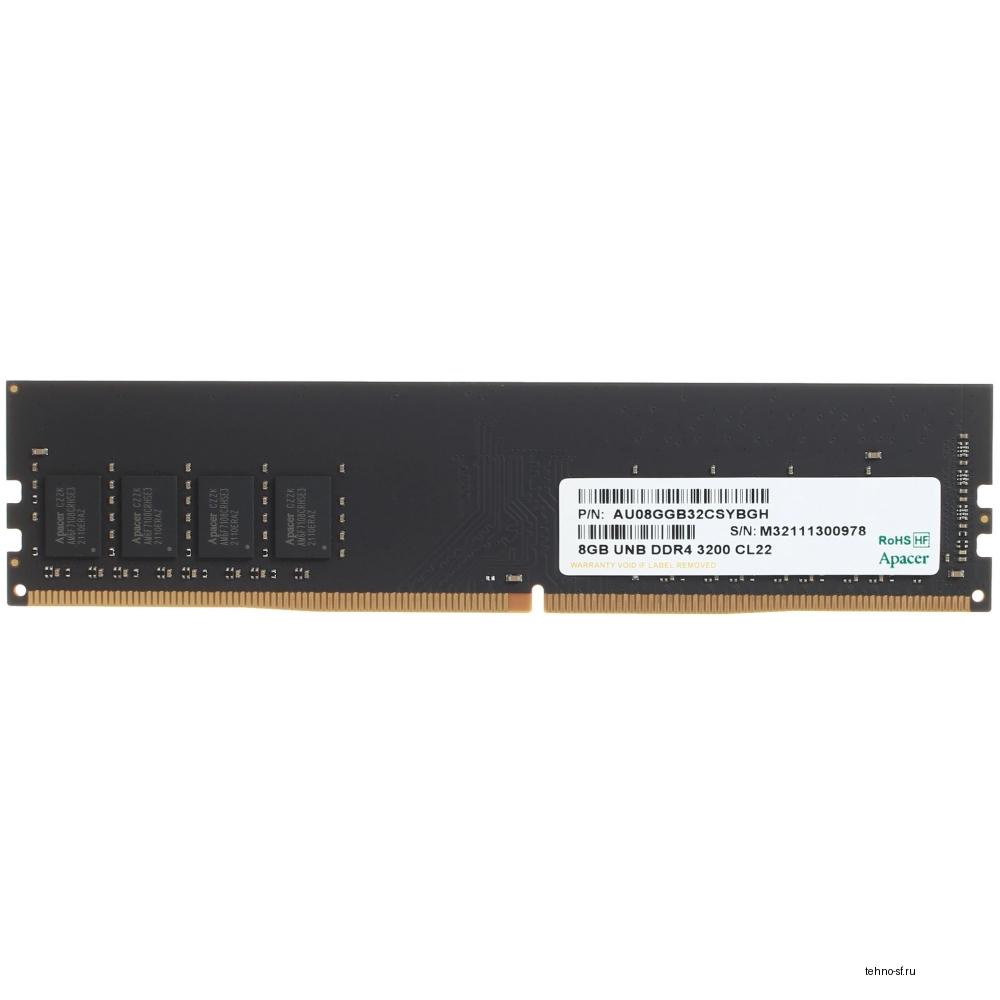 Apacer DDR4 DIMM 8GB EL.08G21.GSH PC4-25600, 3200MHz (AU08GGB32CSYBGH) RTL/OEM