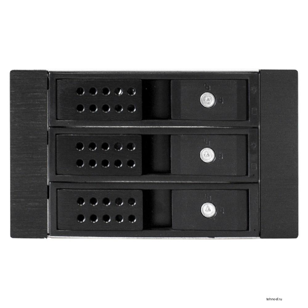 Exegate EX291656RUS Корзина для HDD ExeGate HS335-02 (универсальная, на 3*3,5"/2.5" SATA HDD, занимает 2*5,25" отсека, RTL)