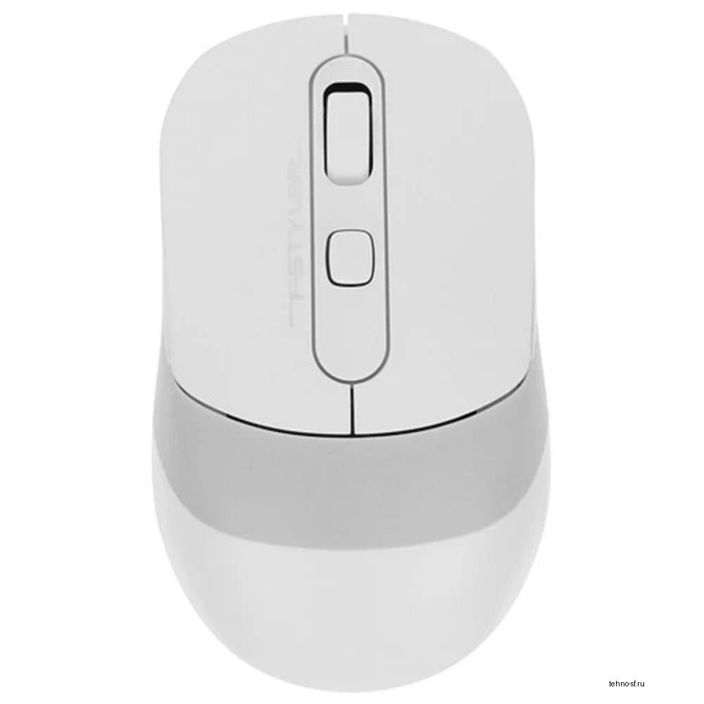 Мышь A4Tech Fstyler FB10C белый/серый оптическая (2400dpi) беспроводная BT/Radio USB (4but) [1583792]