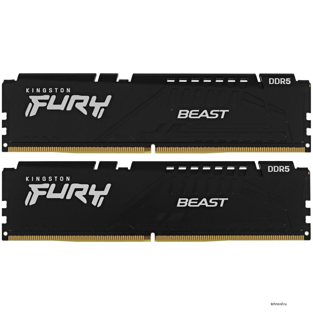 Kingston DDR5 DIMM 16GB 5200MT/s CL40 (Kit of 2) FURY Beast Black [KF552C40BBK2-16]