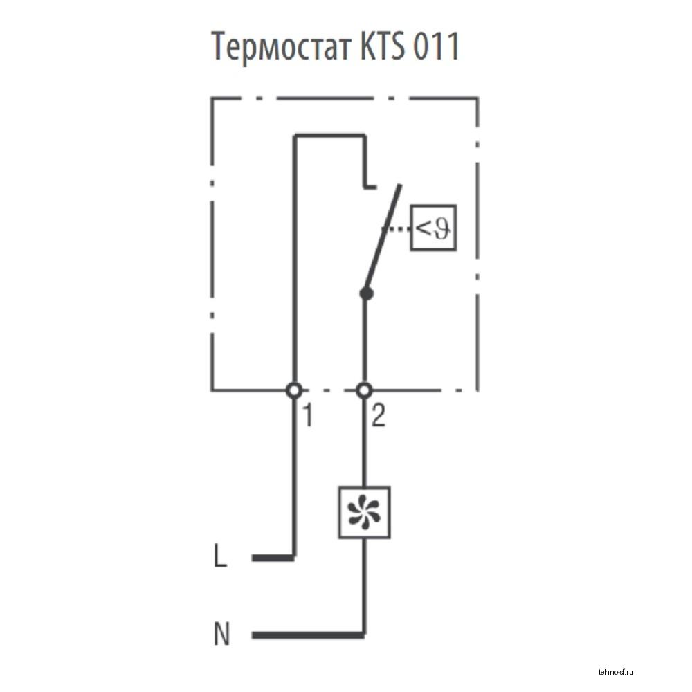 Cabeus KTS011 Термостат нормально-разомкнутый 0-60°C для охлаждения, с креплением