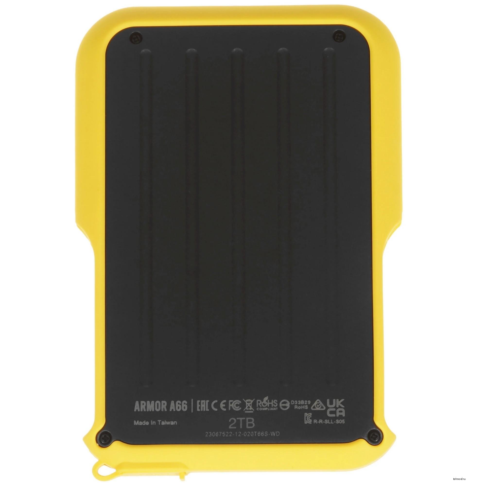 Silicon Power Portable HDD 2TB Armor A66  USB 3.2, желтый, черный