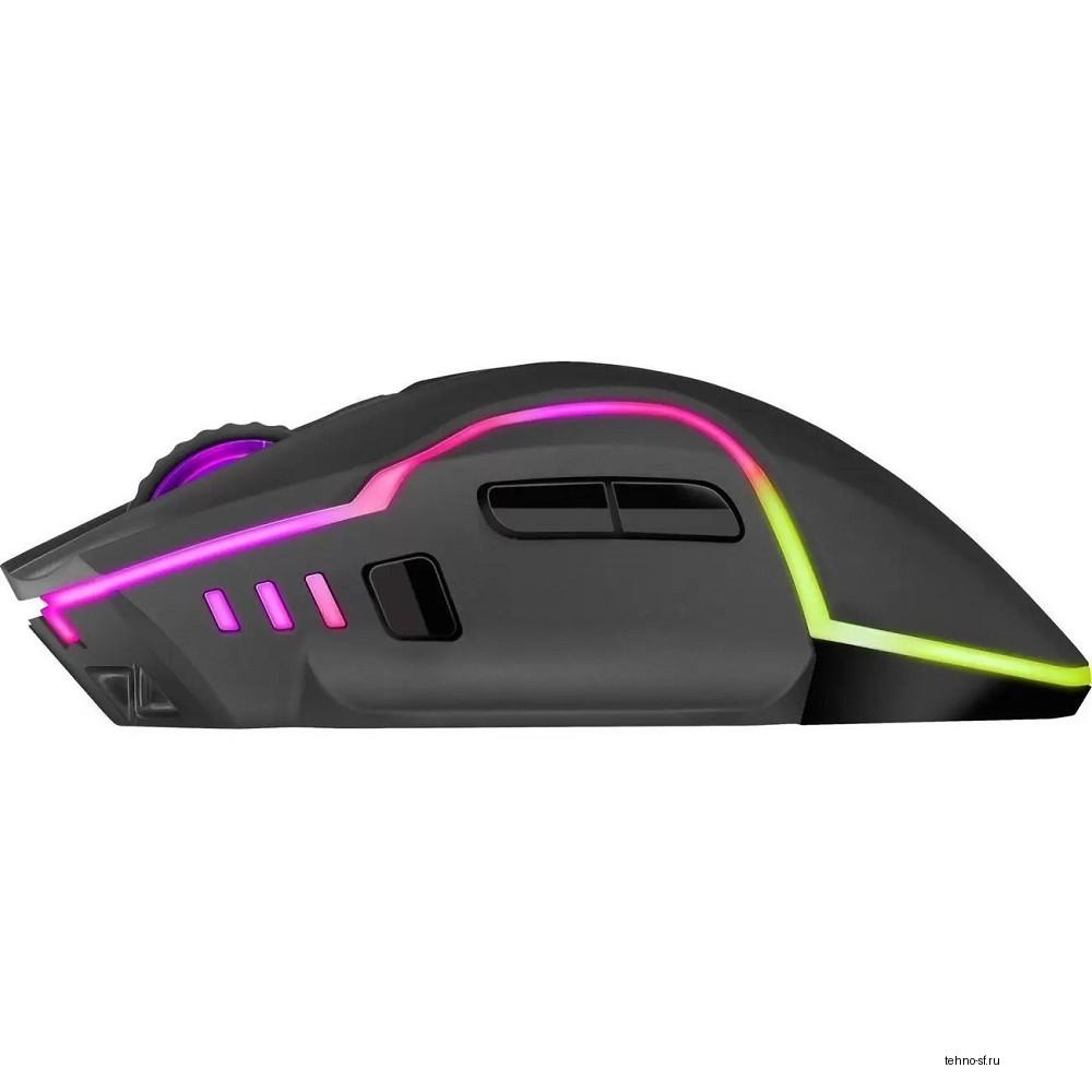 Беспроводная игровая мышь Defender Oneshot GM-067 черный,LED,7D,300 мАч, 3200dpi  [52067]