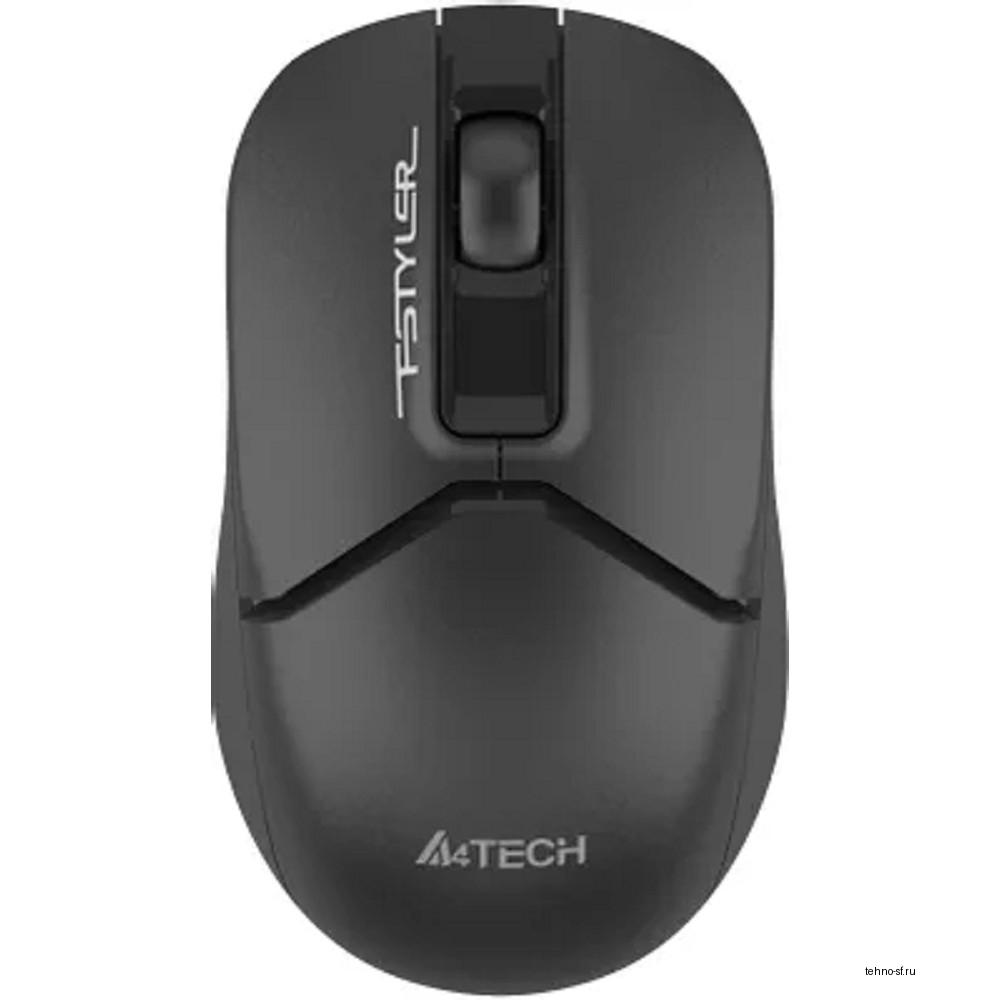 Мышь A4Tech Fstyler FG12S черный оптическая (1200dpi) silent беспроводная USB (3but)