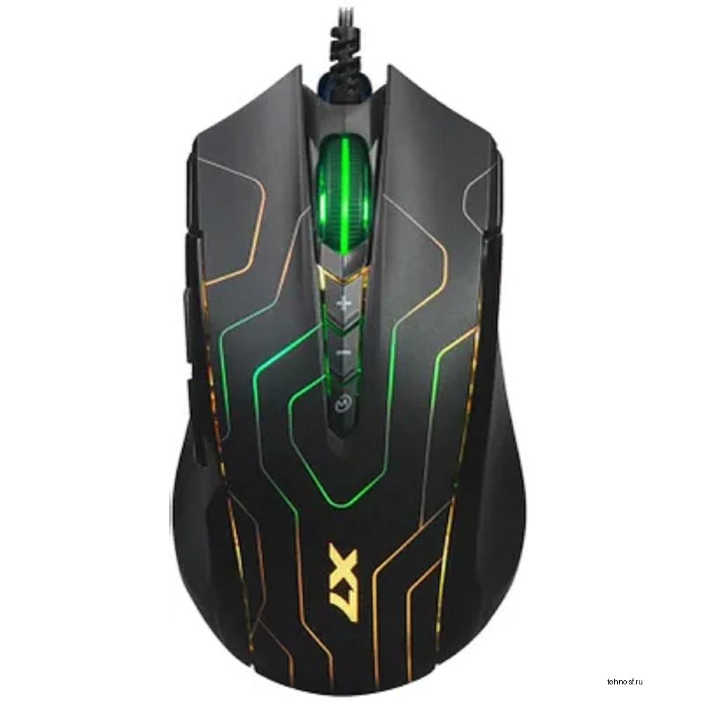 Мышь A4Tech X89 Maze черный оптическая (2400dpi) USB (8but)