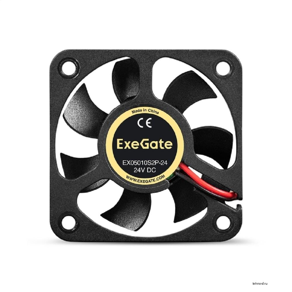 Exegate EX295202RUS Вентилятор 24В DC ExeGate EX05010S2P-24 (50x50x10 мм, Sleeve bearing (подшипник скольжения), 2pin, 7000RPM, 39dBA)