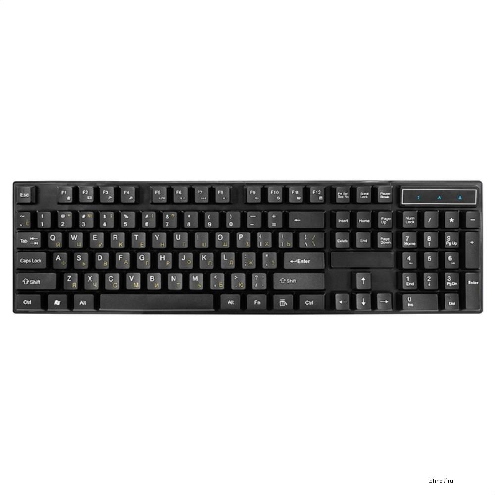 Exegate EX295303RUS Комплект ExeGate Professional Standard Combo MK110-OEM (клавиатура влагозащищенная 104кл. + мышь оптическая 1000dpi, 3 кнопки и колесо прокрутки; USB, длина кабелей 1.5м, черный, R