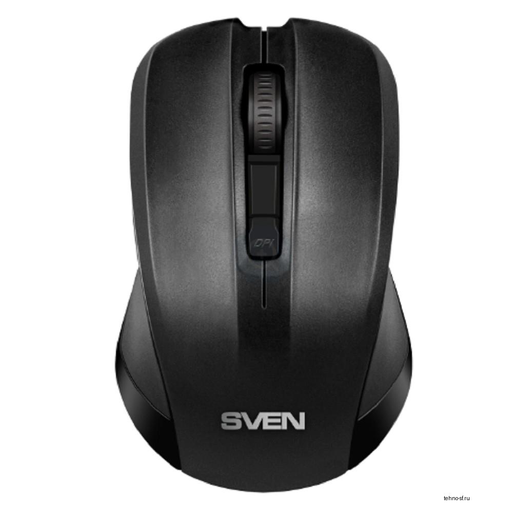 Беспроводная мышь Sven RX-270W чёрная (3+1кл. 800-1600DPI, блист)