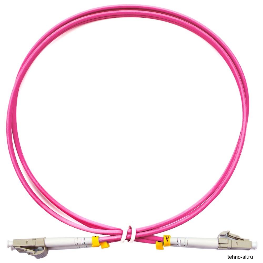 Cabeus FOP-50-OM4-LC-LC-0,5m Шнур оптический duplex LC-LC 50/125 mm OM4 0,5м LSZH