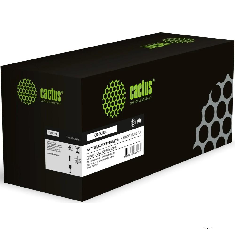 Картридж лазерный Cactus CS-TK1178 TK1178 ASIA CN черный (7200стр.) для Kyocera Ecosys M2040dn/ M2040